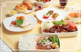 充実の機内食